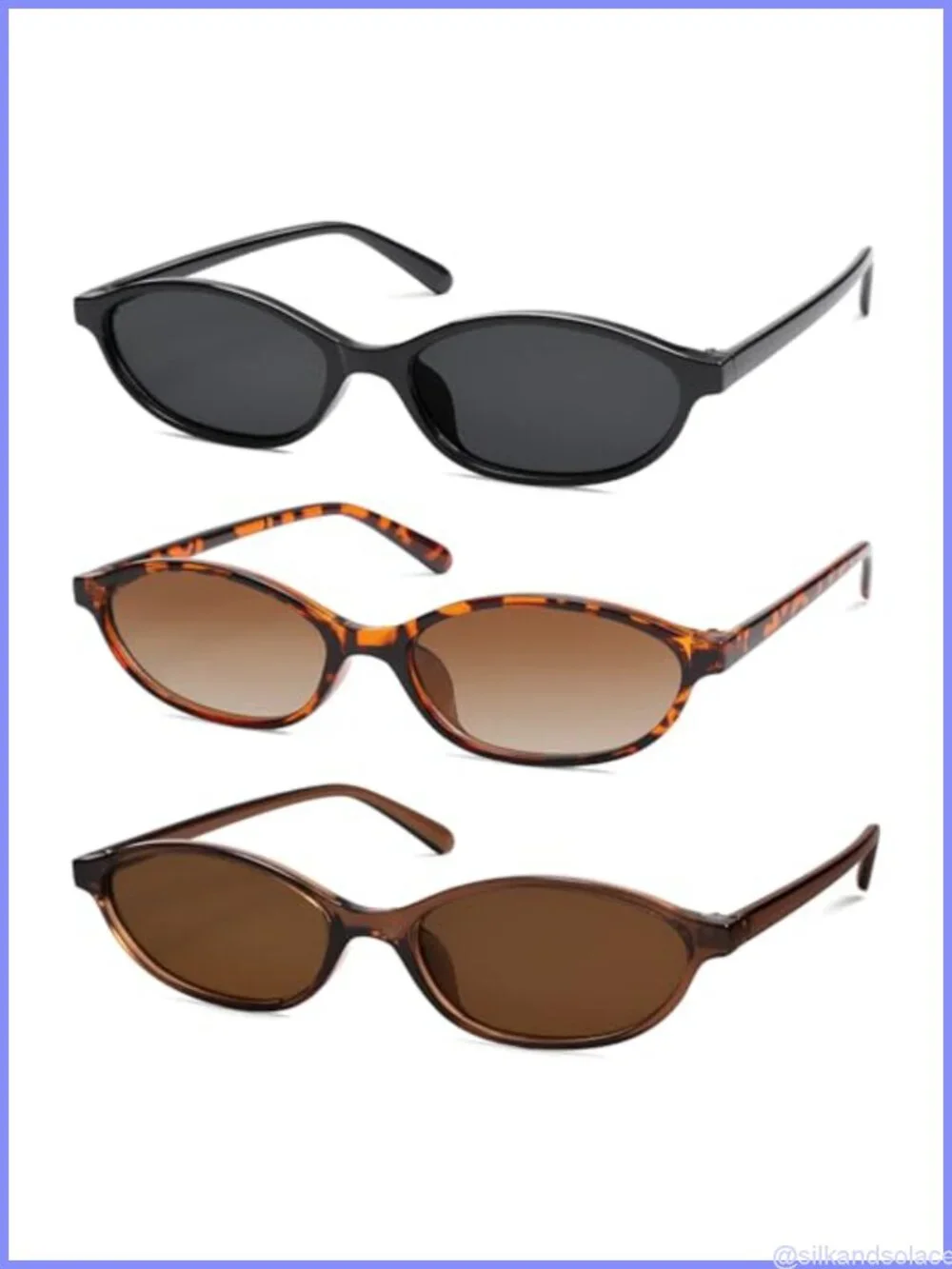 Retro Oval Cat Eye Sunglasses for Women Y2K Trendy Full Frame Wrap Around UV